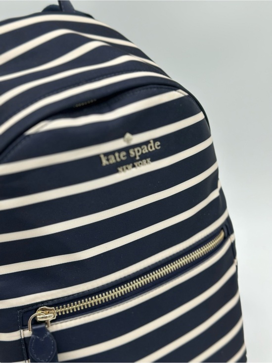 kate spade Navy and White Striped Mini Backpack main image 6